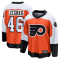 Elroe P.Flyers #46 Trevor Zegras Orange Home Premium Jerseys