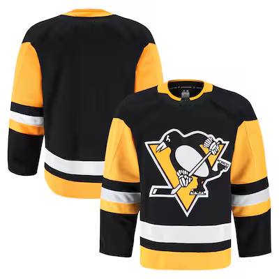 Elroe P.Penguins Black Home Authentic Pro Jerseys