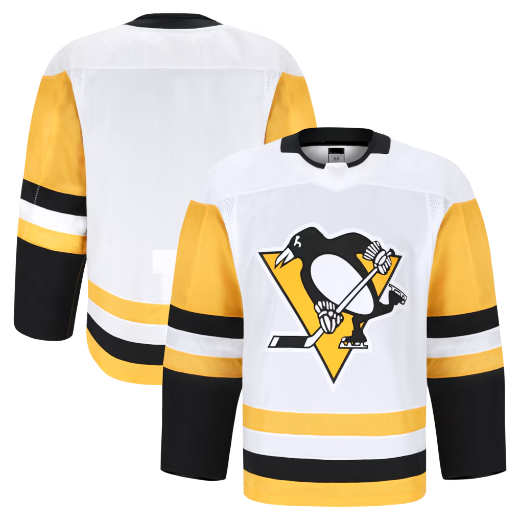 Elroe P.Penguins White Away Premium Jersey