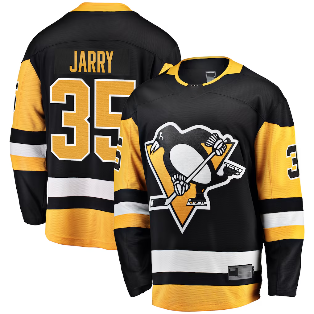 Elroe P.Penguins #35 Tristan Jarry Black Home Breakaway Player Jerseys