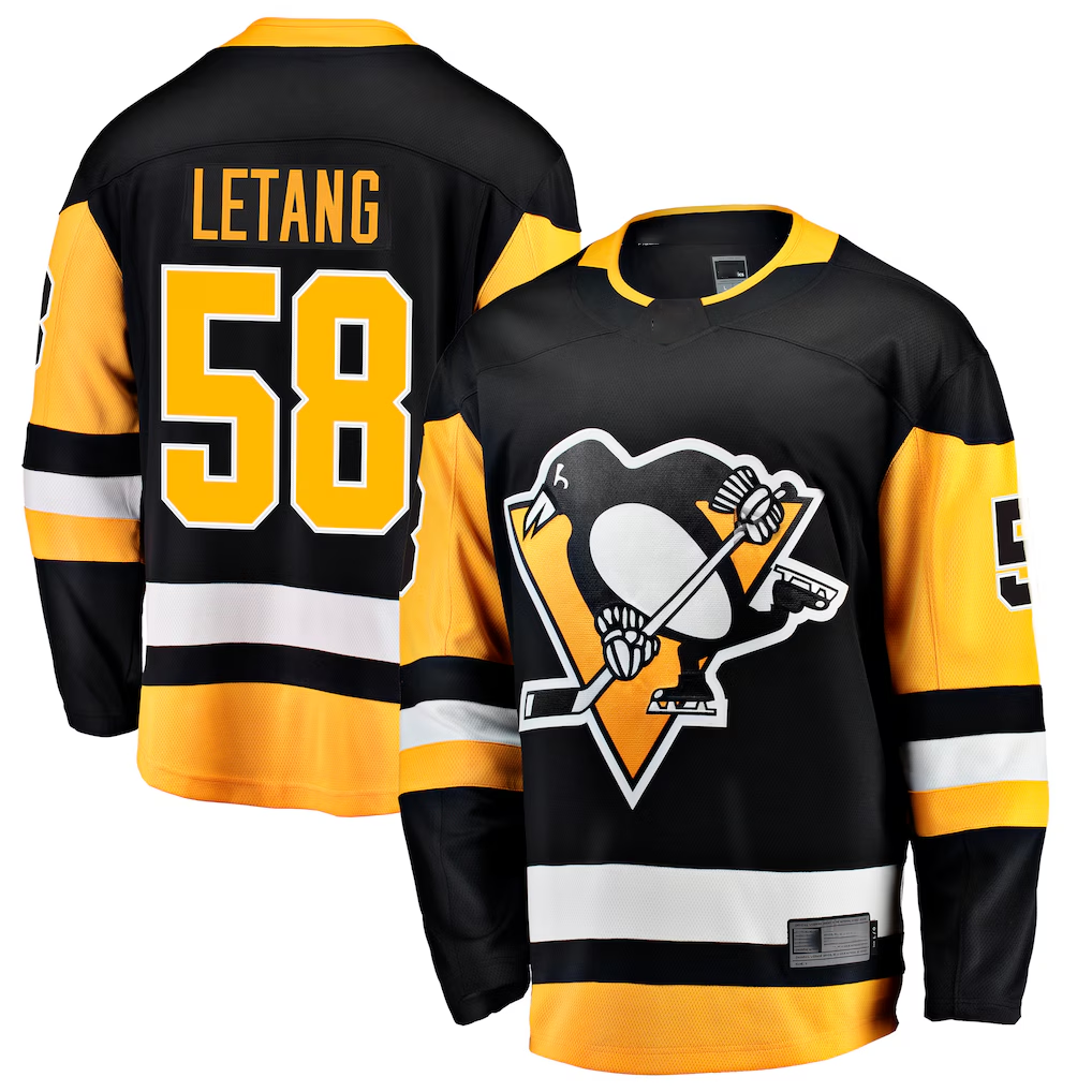Elroe P.Penguins #58 Kris Letang Black Home Breakaway Jerseys
