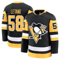 Elroe P.Penguins #58 Kris Letang Black Home Premium Jerseys