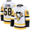 Elroe P.Penguins #58 Kris Letang White Premium Jerseys
