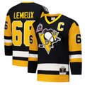 Elroe P.Penguins #66 Mario Lemieux Black 1991?92 Power Play Jerseys