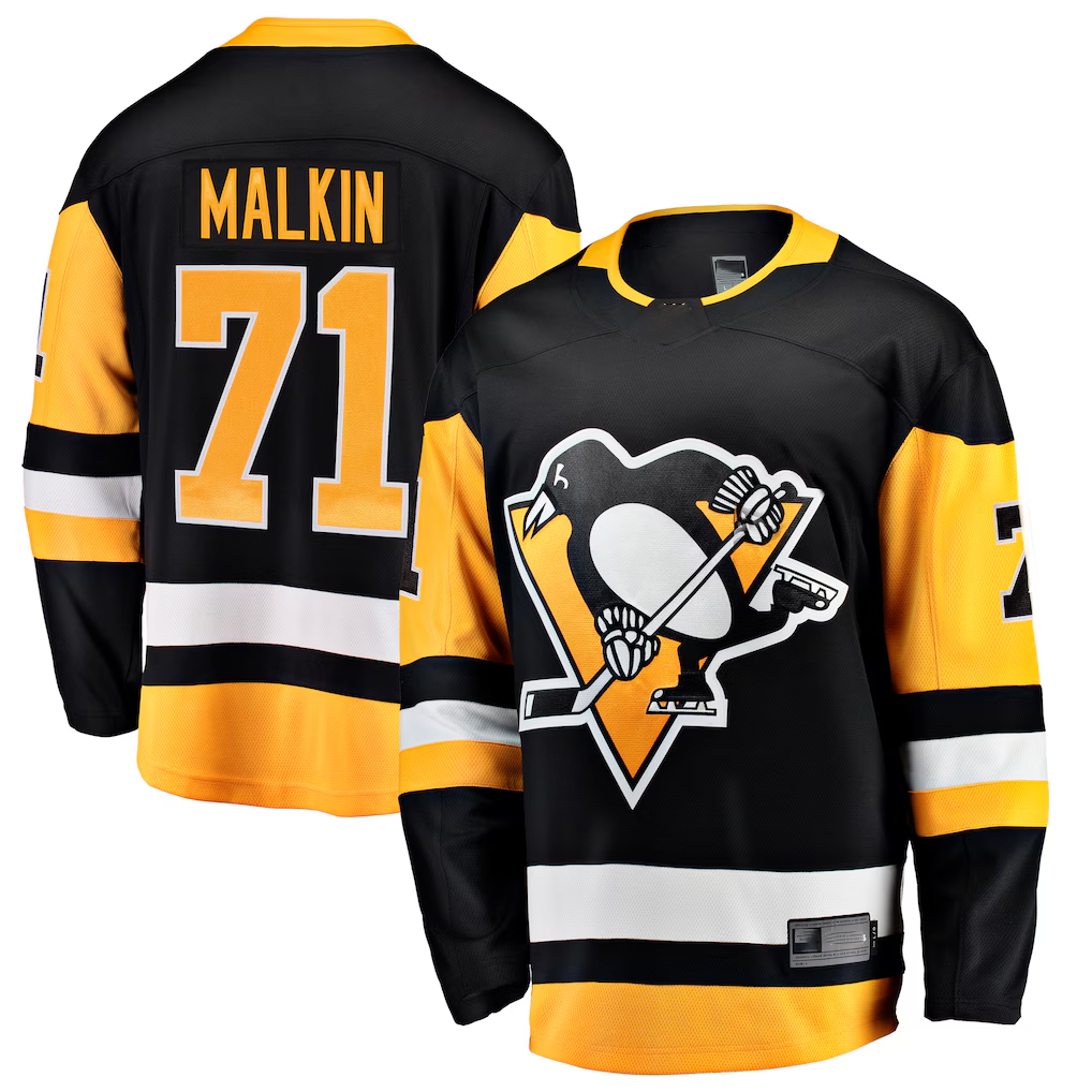 Elroe P.Penguins #71 Evgeni Malkin Black Home Breakaway Jerseys