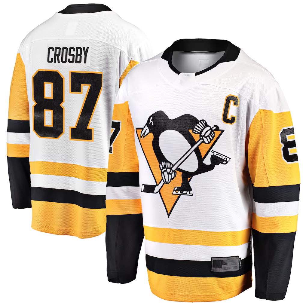 Elroe P.Penguins #87 Sidney Crosby White Breakaway Jerseys