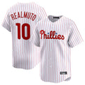 Elroe P.Phillies #10 J.T. Realmuto Player White Home Limited Stitched Jerseys