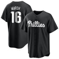 Elroe P.Phillies #16 Brandon Marsh Player Black Alt Fashion Home Game Stitched Jerseys