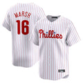 Elroe P.Phillies #16 Brandon Marsh Player White Home Limited Stitched Jerseys