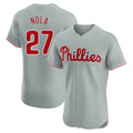 Elroe P.Phillies #27 Aaron Nola Player Gray Home Limited Elite Stitched Jerseys