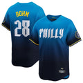 Elroe P.Phillies #28 Alec Bohm Player Blue City Connect Home Limited Stitched Jerseys