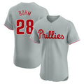 Elroe P.Phillies #28 Alec Bohm Player Gray Home Limited Elite Stitched Jerseys