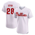 Elroe P.Phillies #28 Alec Bohm Player White Home Limited Elite Stitched Jerseys