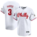 Elroe P.Phillies #3 Bryce Harper Player White Phillies & Eagles Vapor Premier Limited Stitched Jersey