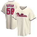 Elroe P.Phillies #59 Jhoan Duran Player Cream Home Game Stitched Jerseys