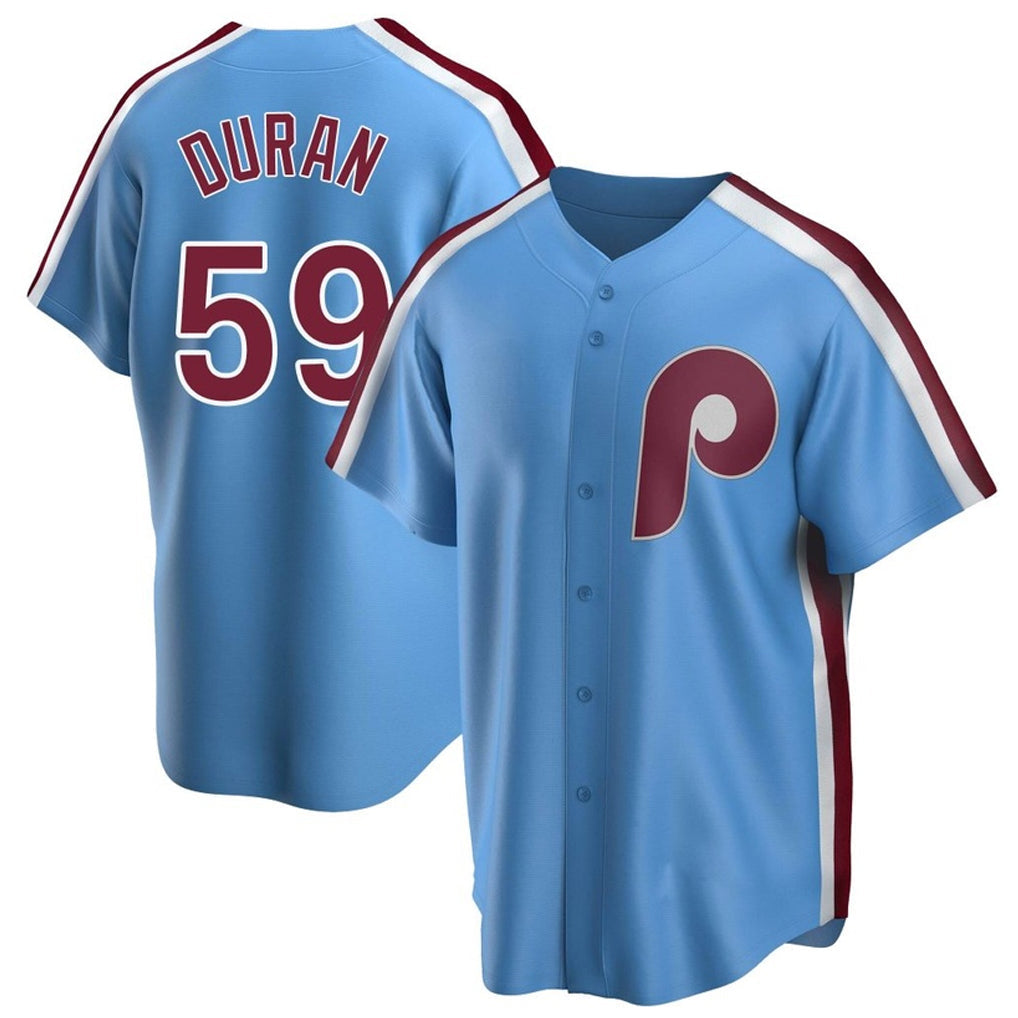 Elroe P.Phillies #59 Jhoan Duran Player Light Blue Home Limited Game Stitched Jerseys