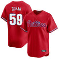 Elroe P.Phillies #59 Jhoan Duran Player Red Home Limited Stitched Jerseys