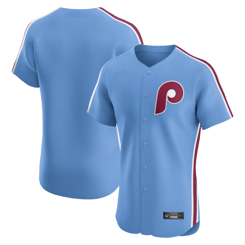 Elroe P.Phillies Blank Player Light Blue Home Limited Elite Stitched Jerseys