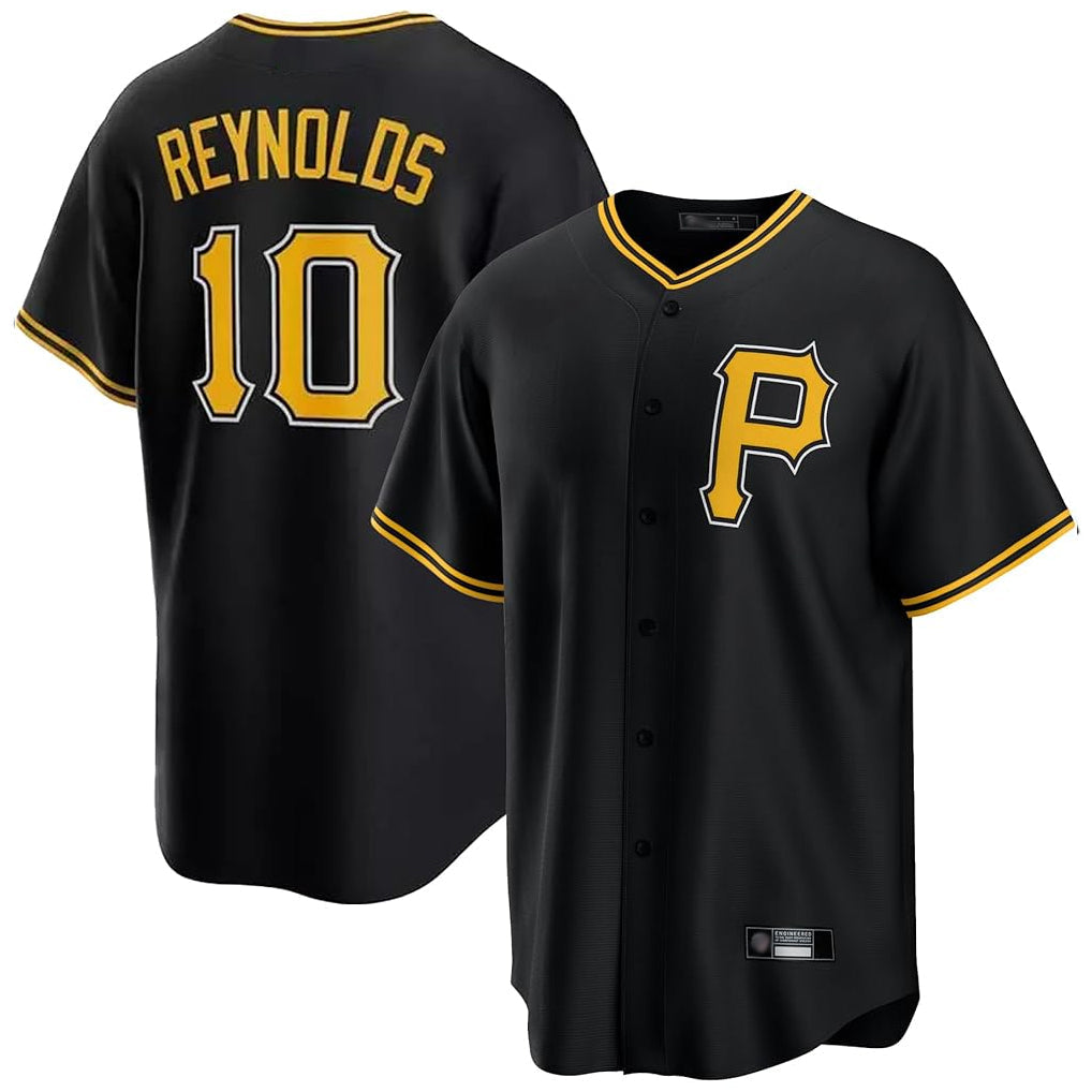 Elroe P.Pirates #10 Bryan Reynolds Player Black Alternate 2025 Home Game Stitched Jerseys