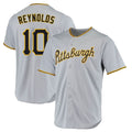 Elroe P.Pirates #10 Bryan Reynolds Player Gray Road Home Game Stitched Jerseys