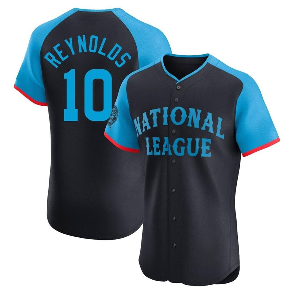 Elroe P.Pirates #10 Bryan Reynolds Player Navy National League All-Star Home Limited Elite Stitched Jerseys