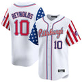 Elroe P.Pirates #10 Bryan Reynolds Player White 2025 Independence Day Vapor Premier Limited Stitched Jerseys