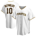 Elroe P.Pirates #10 Bryan Reynolds Player White Home Game Stitched Jerseys