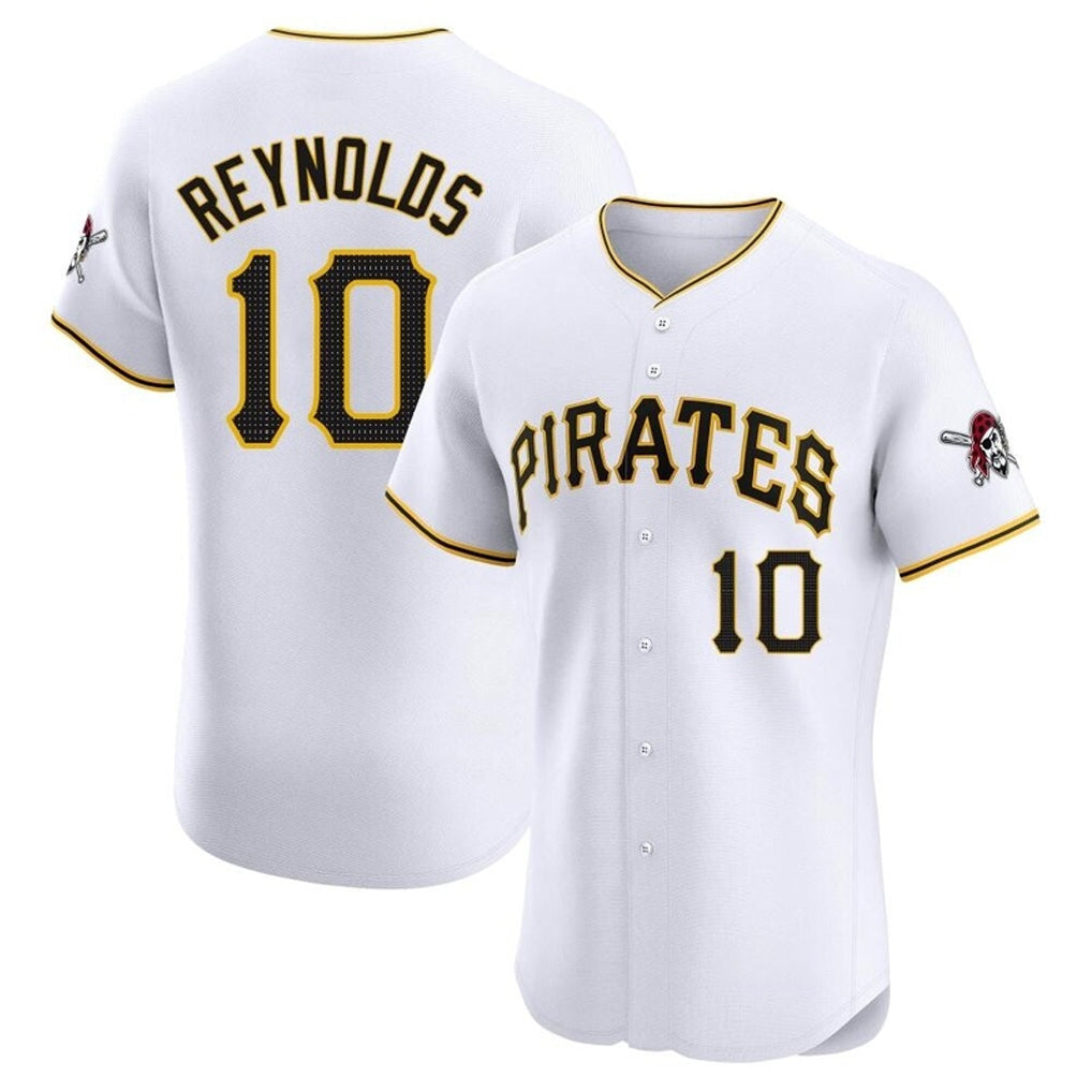 Elroe P.Pirates #10 Bryan Reynolds Player White Home Limited Elite Stitched Jerseys