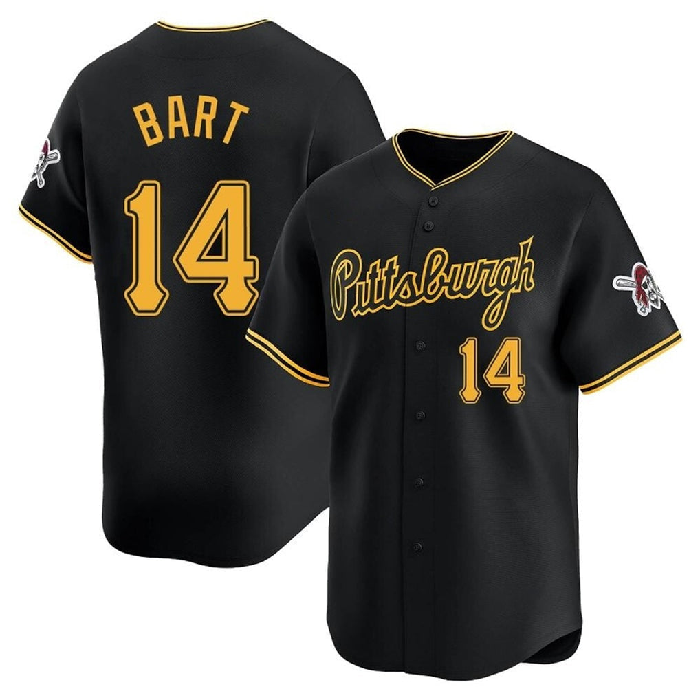 Elroe P.Pirates #14 Joey Bart Player Black Alt Home Limited Stitched Jerseys
