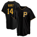 Elroe P.Pirates #14 Joey Bart Player Black Alternate 2025 Home Game T-shirt Stitched Jerseys