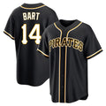 Elroe P.Pirates #14 Joey Bart Player Black Fashion Out Home Game Stitched Jerseys