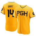 Elroe P.Pirates #14 Joey Bart Player Gold City Connect Home Limited Elite Stitched Jerseys