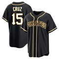 Elroe P.Pirates #15 Oneil Cruz Player Black Fashion Out Home Game Stitched Jerseys