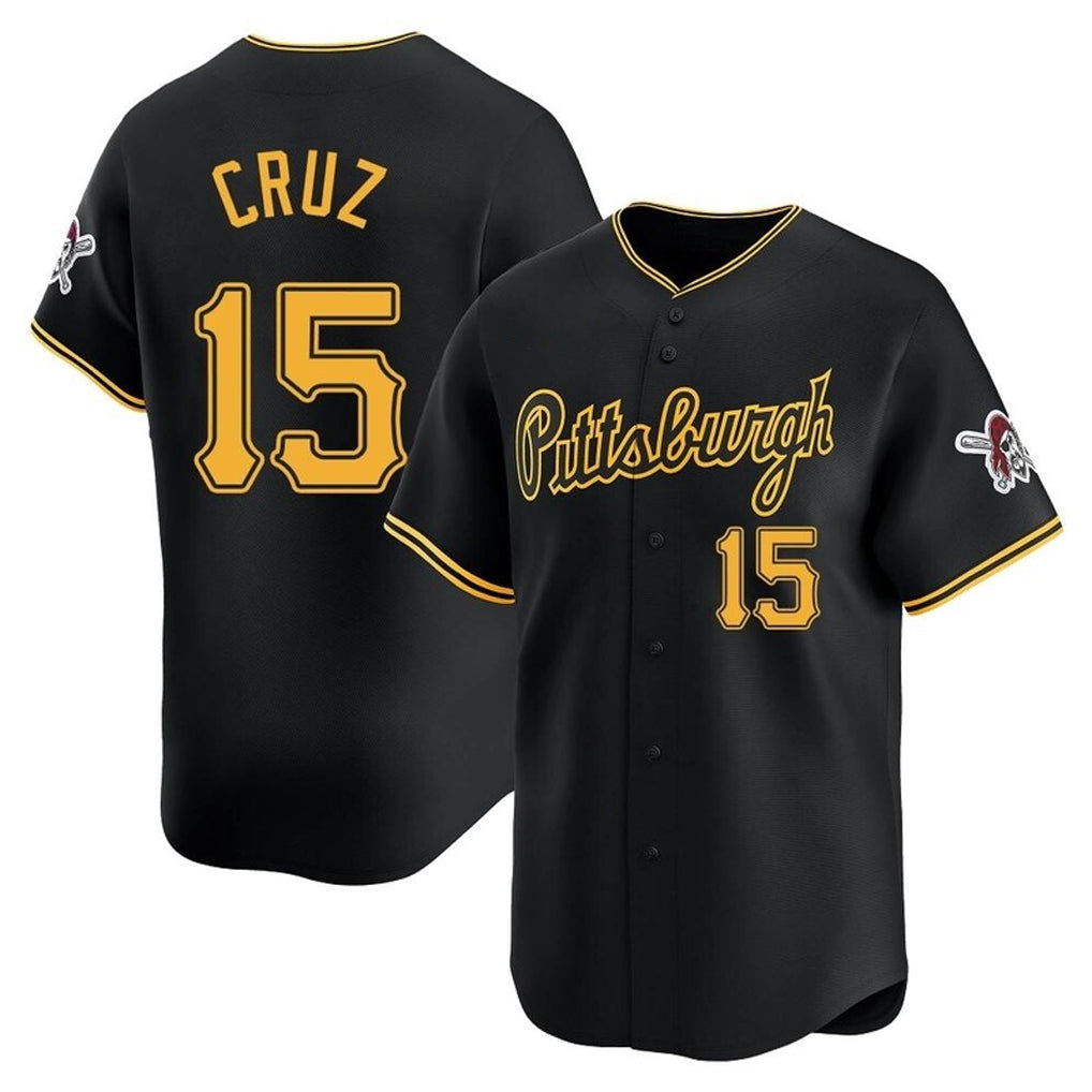 Elroe P.Pirates #15 Oneil Cruz Player Black Home Limited Stitched Jerseys