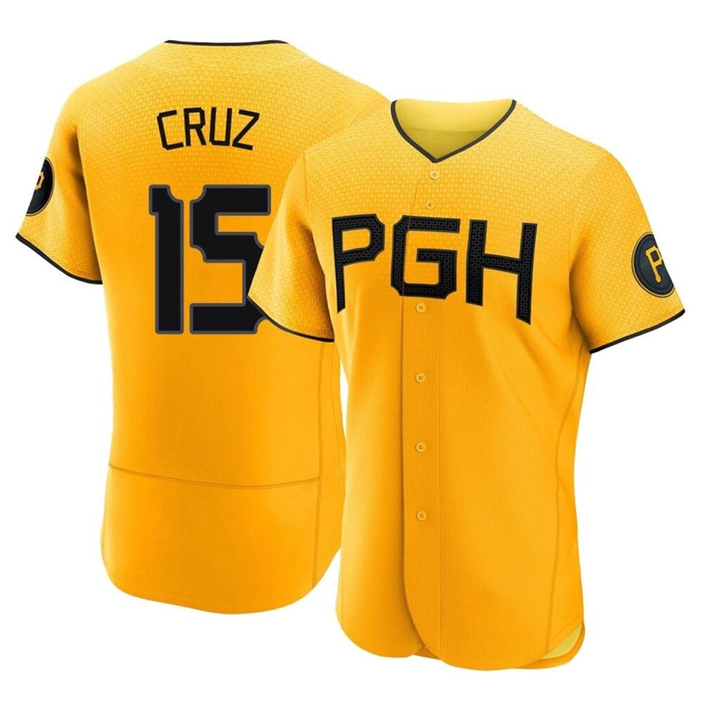 Elroe P.Pirates #15 Oneil Cruz Player Gold City Connect Home Limited Elite Stitched Jerseys