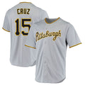 Elroe P.Pirates #15 Oneil Cruz Player Gray Road Home Game Stitched Jerseys