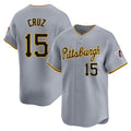 Elroe P.Pirates #15 Oneil Cruz Player Gray Road Home Limited Stitched Jerseys