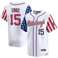 Elroe P.Pirates #15 Oneil Cruz Player White 2025 Independence Day Vapor Premier Limited Stitched Jerseys