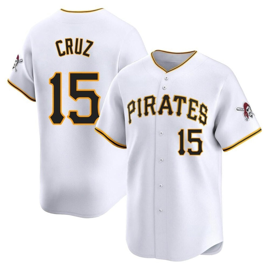 Elroe P.Pirates #15 Oneil Cruz Player White Home Limited Stitched Jerseys