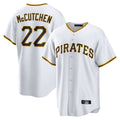 Elroe P.Pirates #22 Andrew McCutchen Player White Home Game Stitched Jerseys