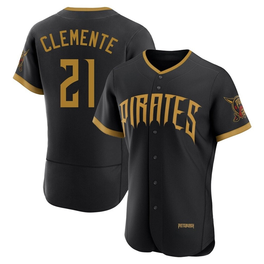 Elroe P.Pirates #21 Roberto Clemente Player Black 2026 City Connect Home Limited Elite Stitched Jerseys