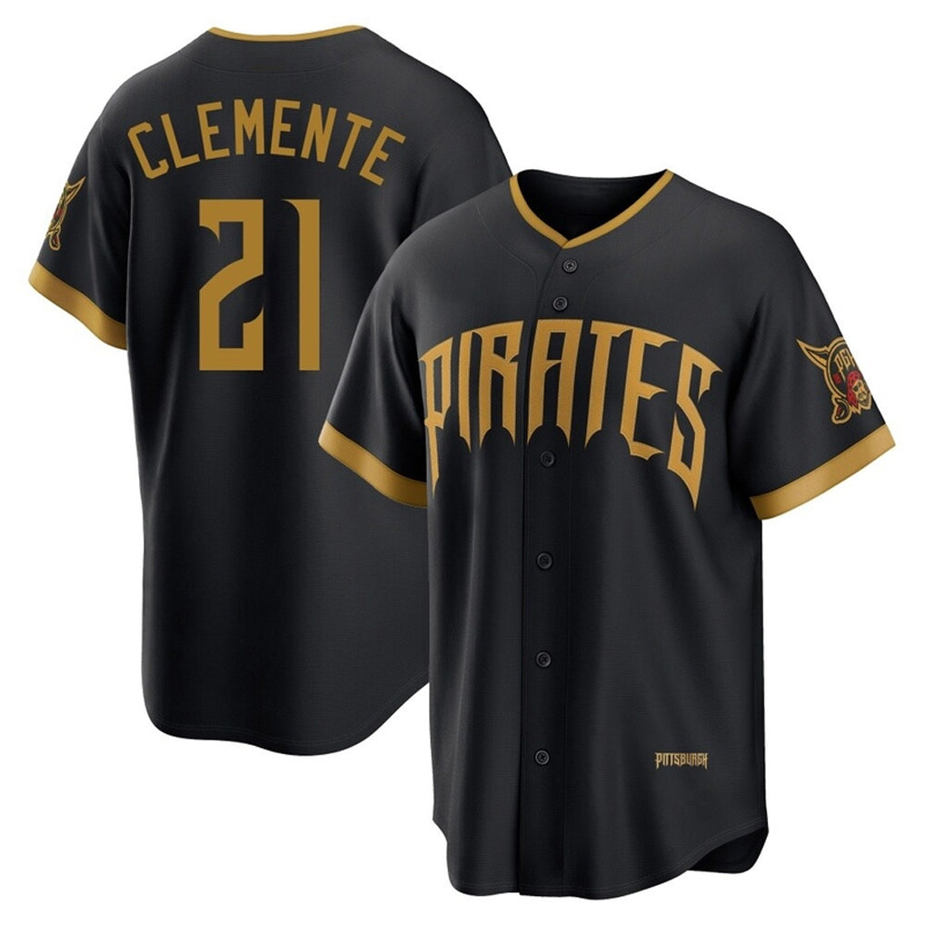 Elroe P.Pirates #21 Roberto Clemente Player Black 2026 City Connect Home Limited Stitched Jerseys
