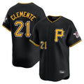 Elroe P.Pirates #21 Roberto Clemente Player Black Alternate Limited Game Stitched Jerseys