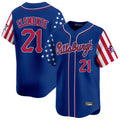 Elroe P.Pirates #21 Roberto Clemente Player Royal 2025 Independence Day Vapor Premier Limited Stitched Jerseys