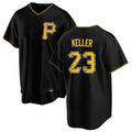 Elroe P.Pirates #23 Mitch Keller Player Black Home Game Stitched Jerseys