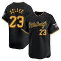 Elroe P.Pirates #23 Mitch Keller Player Black Home Limited Stitched Jerseys