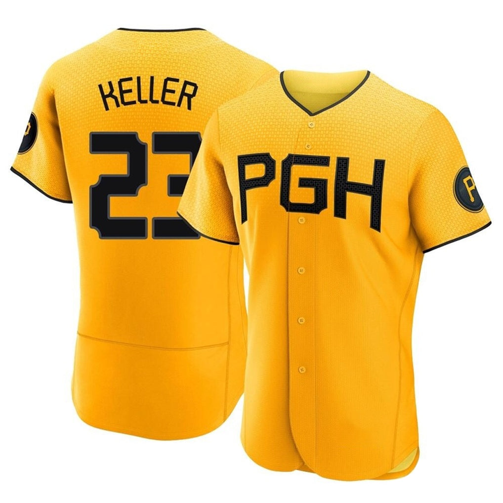 Elroe P.Pirates #23 Mitch Keller Player Gold City Connect Home Limited Elite Stitched Jerseys