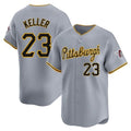 Elroe P.Pirates #23 Mitch Keller Player Gray Road Home Limited Stitched Jerseys