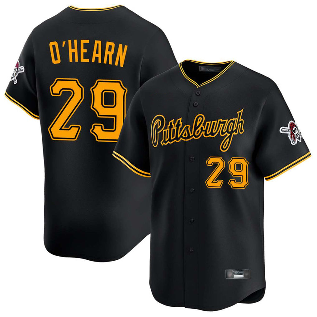 Elroe P.Pirates #29 Ryan O'Hearn Player Black Alt Home Limited Stitched Jerseys