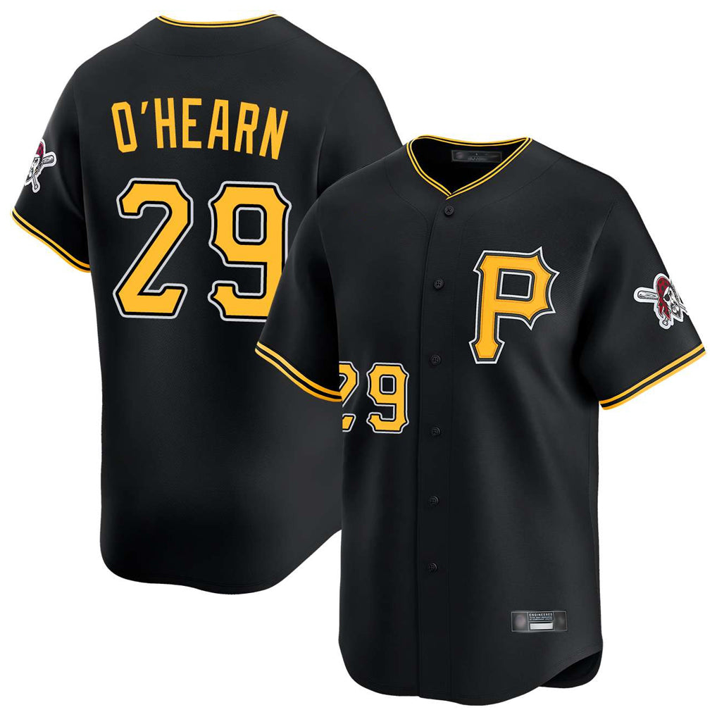 Elroe P.Pirates #29 Ryan O'Hearn Player Black Alternate Limited Game Stitched Jerseys